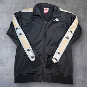 Vintage Kappa Track Jacket Full Zip Logo Tape Sleeve Mens Size Small J75